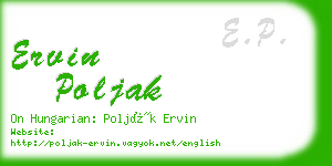 ervin poljak business card